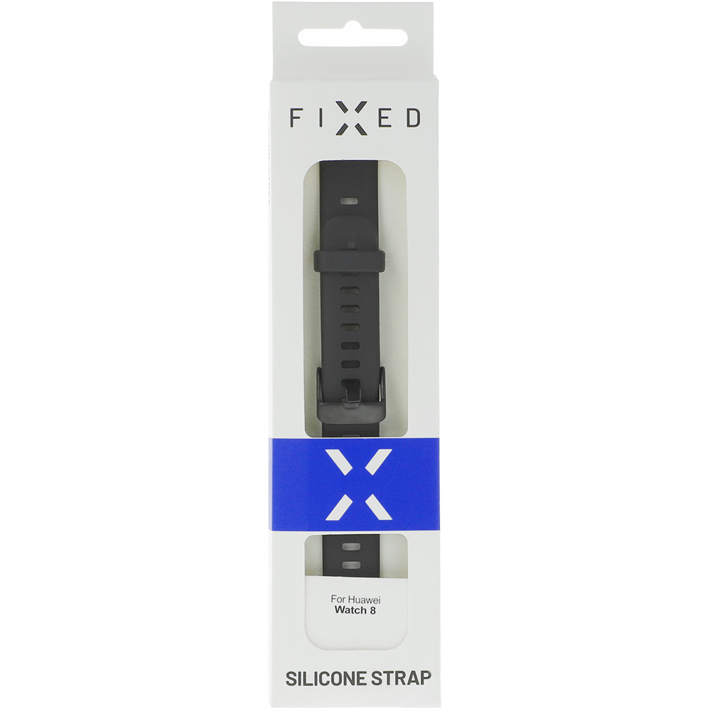 Silikonowy pasek Fixed Silicone Strap do Huawei Band 10 / 9 / 8, czarny